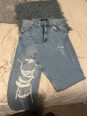 Aeropostale Light Blue High-Rise Baggy Jeans